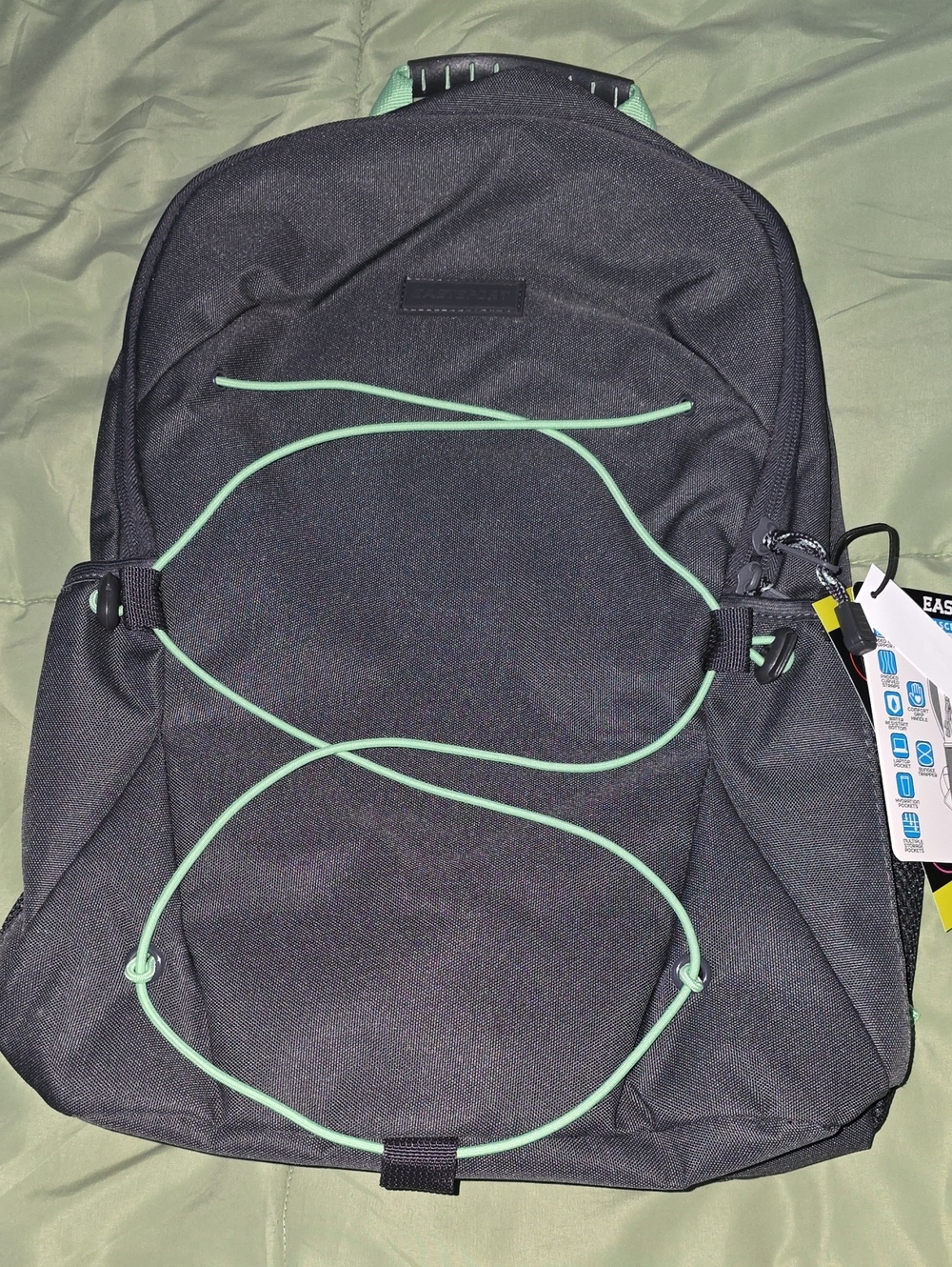 Eastsport Unisex Ascend Athleisure 18.5" Bungee Backpack, Nine Iron